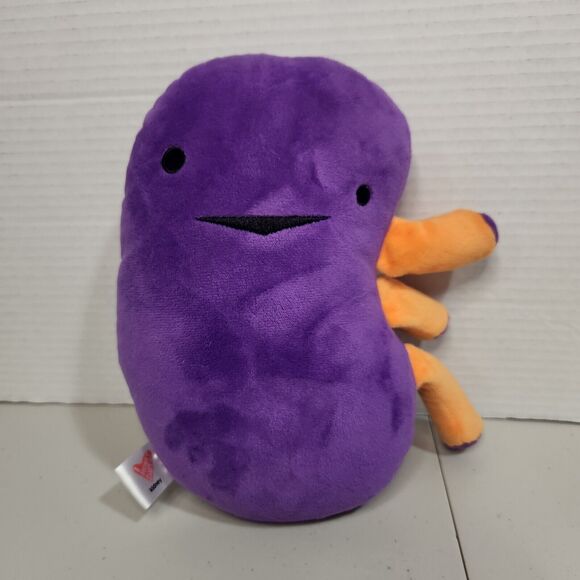 I Heart Guts Colossal Kidney Purple Plush Stuffed Organ 10" - Picture 1 of 8